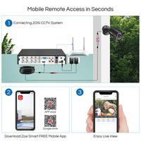 ZOSI System alarmowy do domu H.265 + 8CH DVR 4/8 sztuk 2.0MP 1080p Night Vision nadzór zewnętrzny wodoodporna kamera zestawy 4